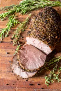 Herb-Crusted Roast Beef with Roasted Vegetables